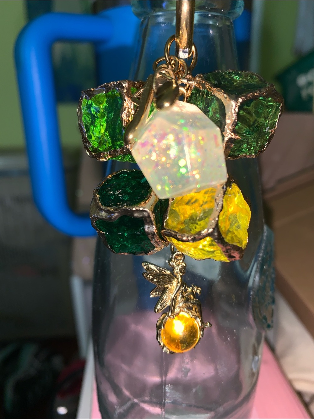 One of a kind Fairy purse/bag Charm keychain